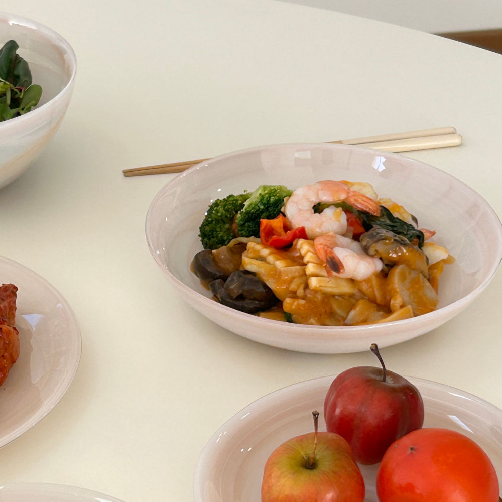 샐러드디쉬 20cm 피치블러쉬