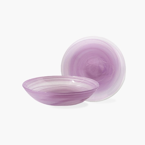 접시 21cm + 샐러드디쉬20cm 로얄라일락