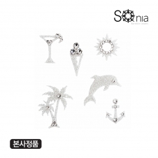 소니아 썸머 참 Summer Charms B SIVER C CRYSTAL 스와로브스키 보석타투