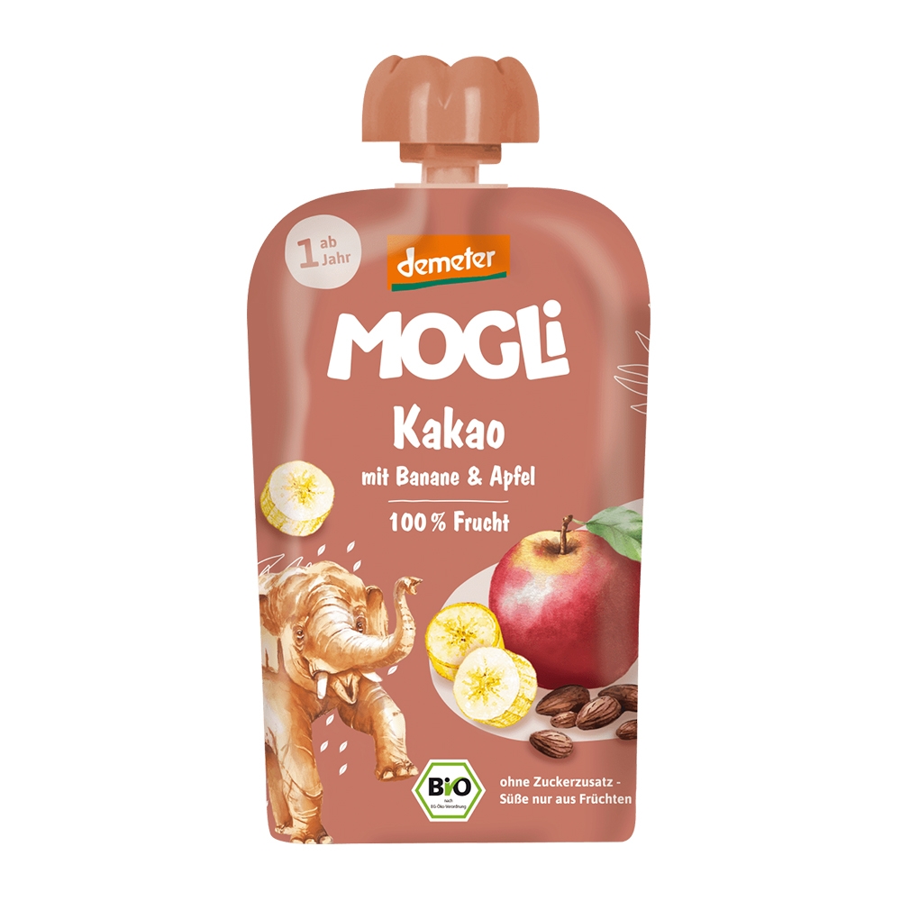 모글리 퓨레파우치 사과&카카오&바나나 100g (생후 12개월~)