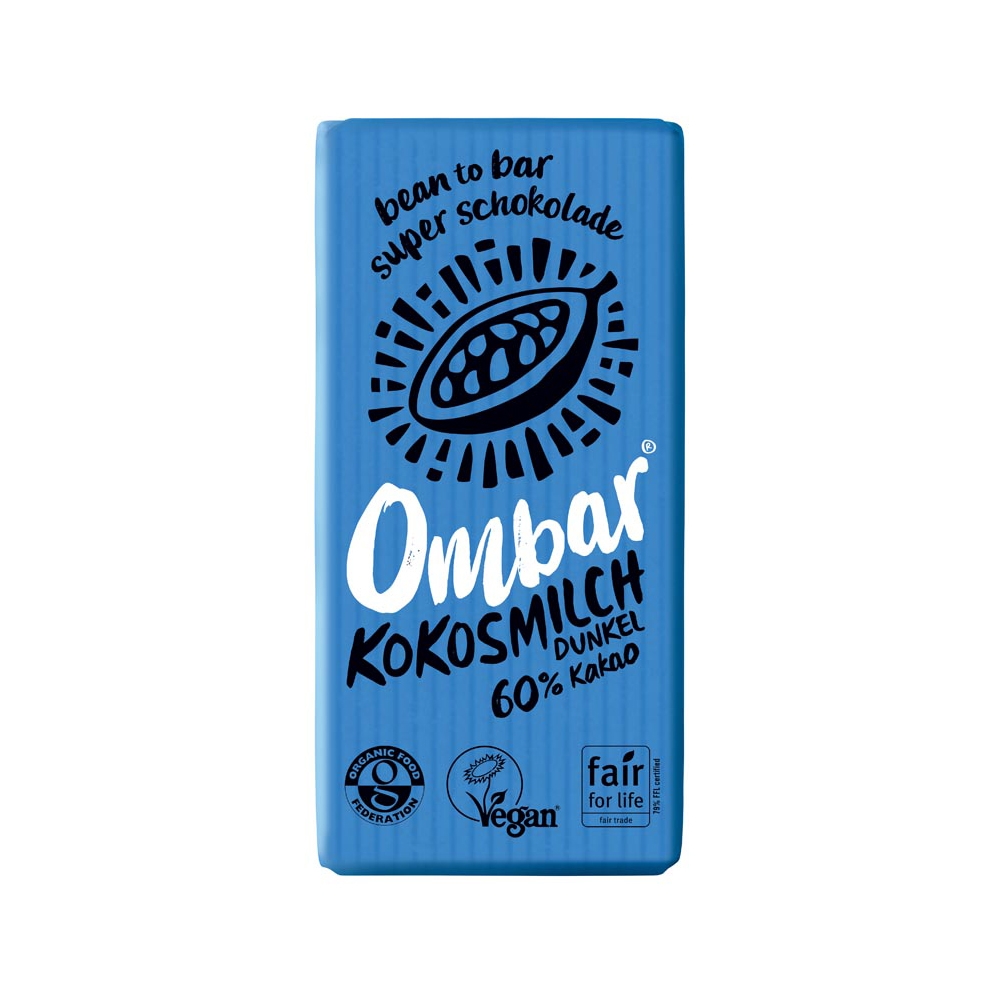 Ombar 코코넛밀크 생카카오 60% 다크초콜릿 35g