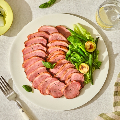 <span>[주주전용] 무항생제 1등급 원료육으로 만든</span>허브를 담은 훈제오리 슬라이스 400g