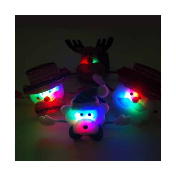 크리스마스 산타팔찌 (1개) 빤짝이 산타불빛팔찌 LED