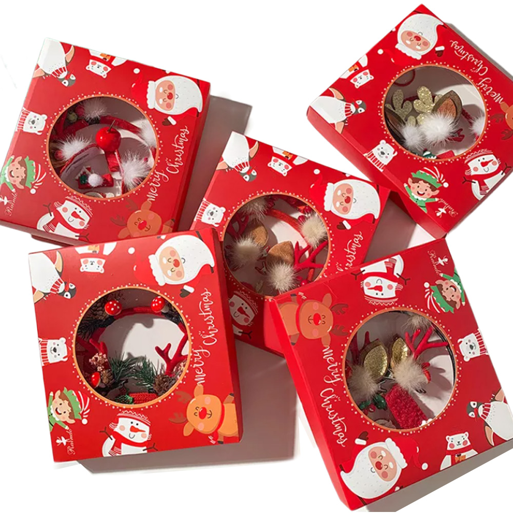 크리스마스 머리핀 머리띠 6종 선물세트 (머리띠1개 머리핀5개)