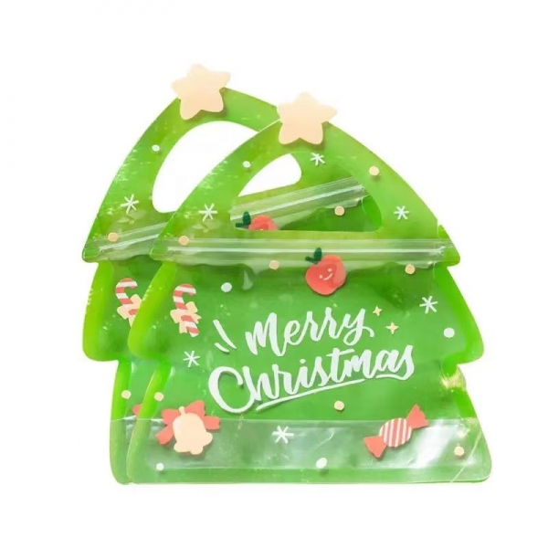 크리스마스 트리 지퍼 선물봉투(1P)사탕봉투 선물박스