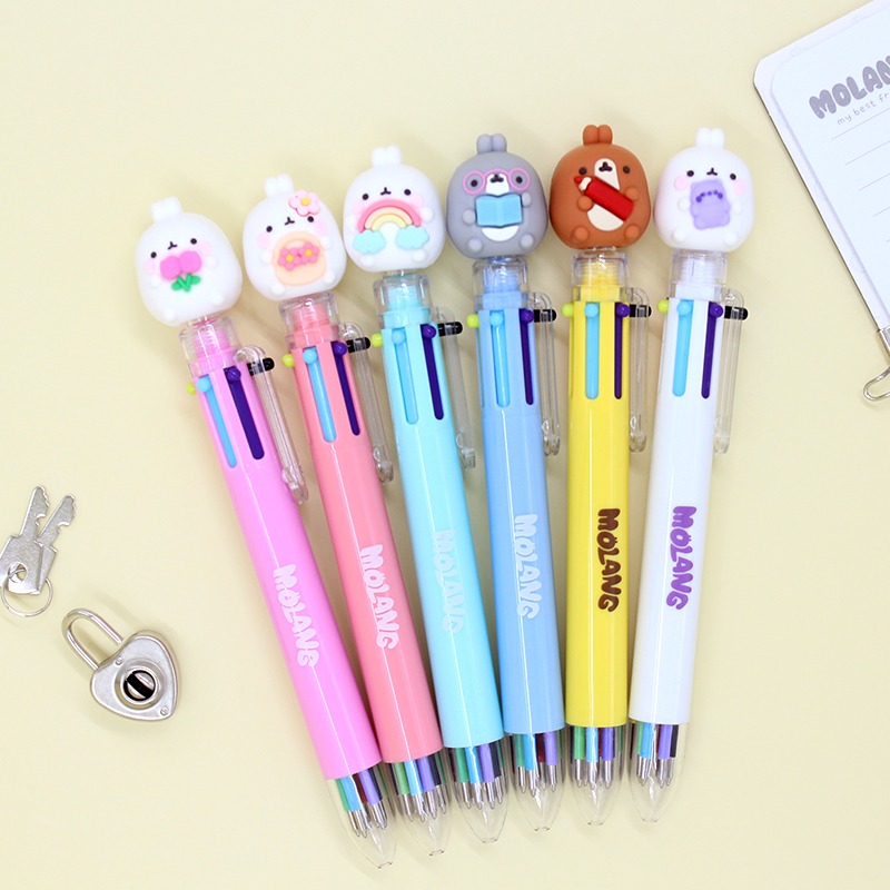 몰랑이 6색 피규어 볼펜 1P 다이어리꾸미기 데코펜