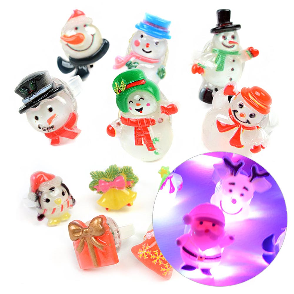 크리스마스 야광 불빛반지(3P) 라이트 led 반지