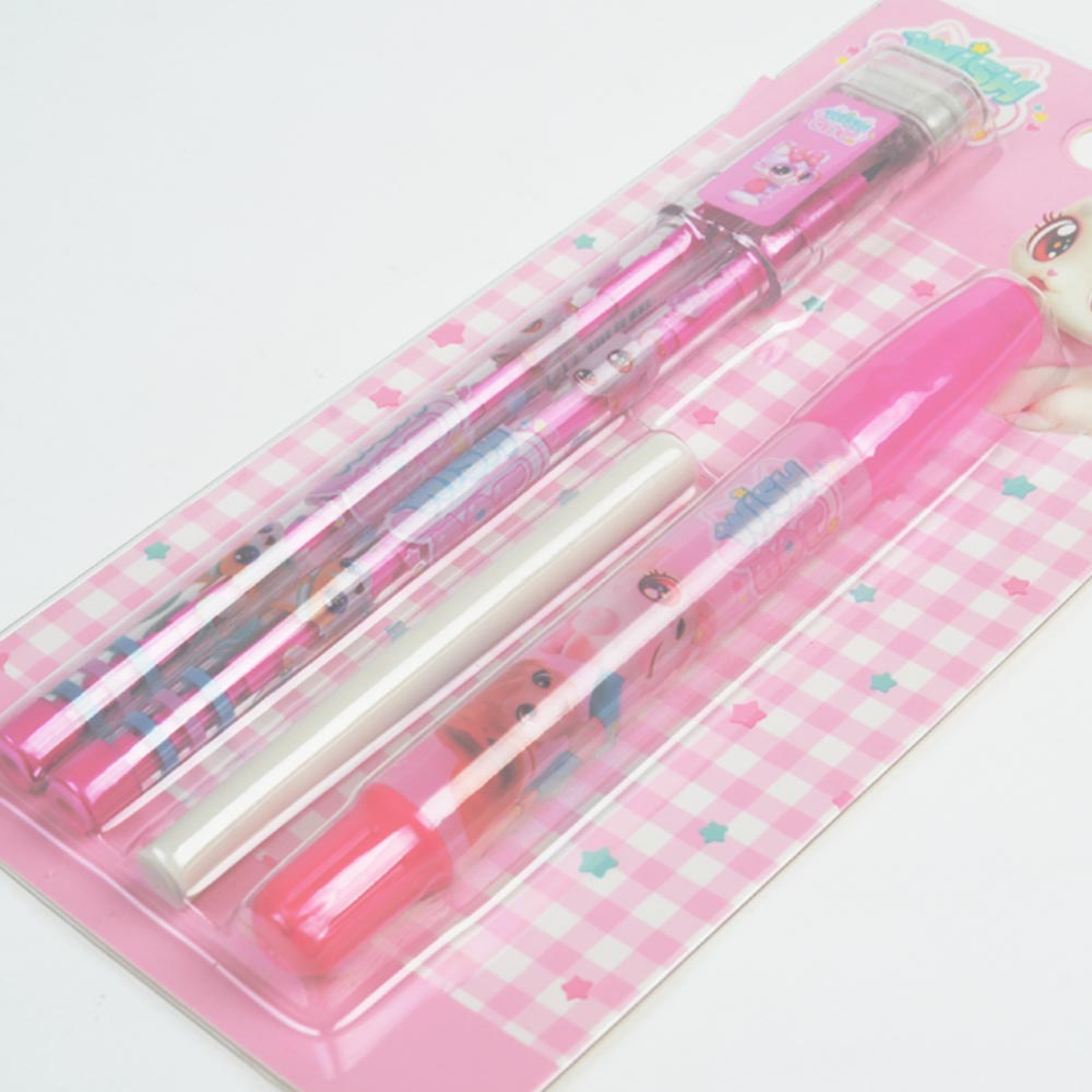 위시캣 꿀짝꿍 문구세트 (1개) 학용품 필기도구