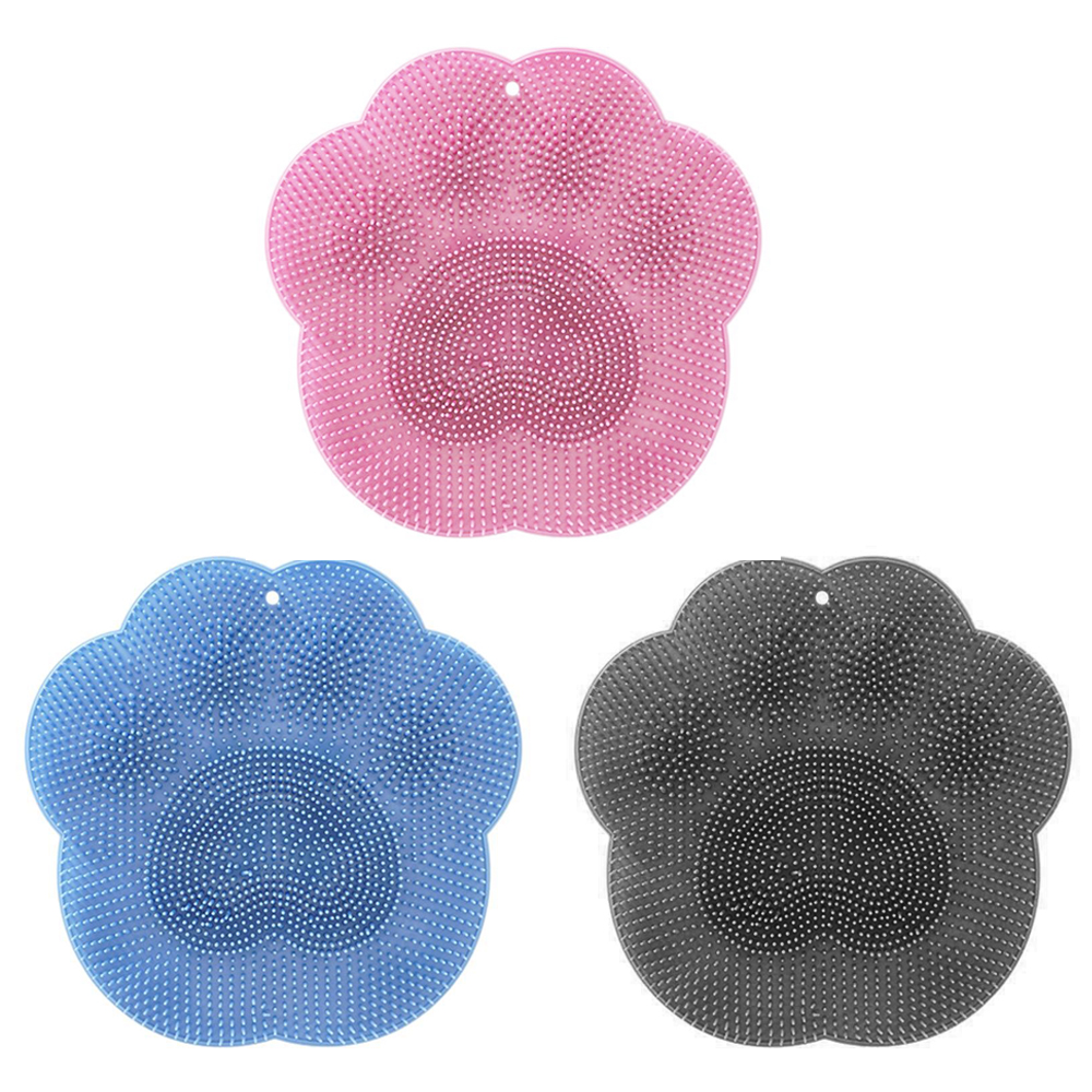 실리콘 흡착식 때밀이 브러쉬 매트 발바닥 세척 등밀이 패드