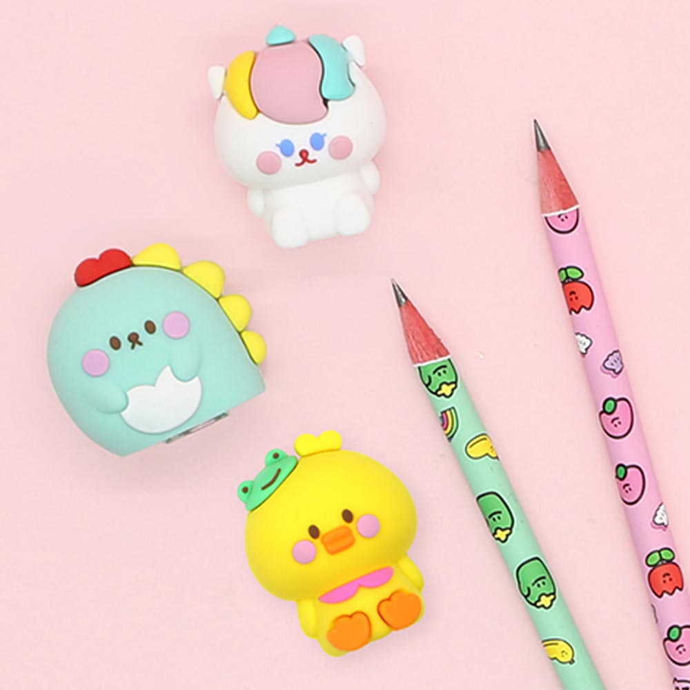 귀여운 쪼꼬미 친구들 피규어 연필깎이(1P) 캐릭터 미니학용품