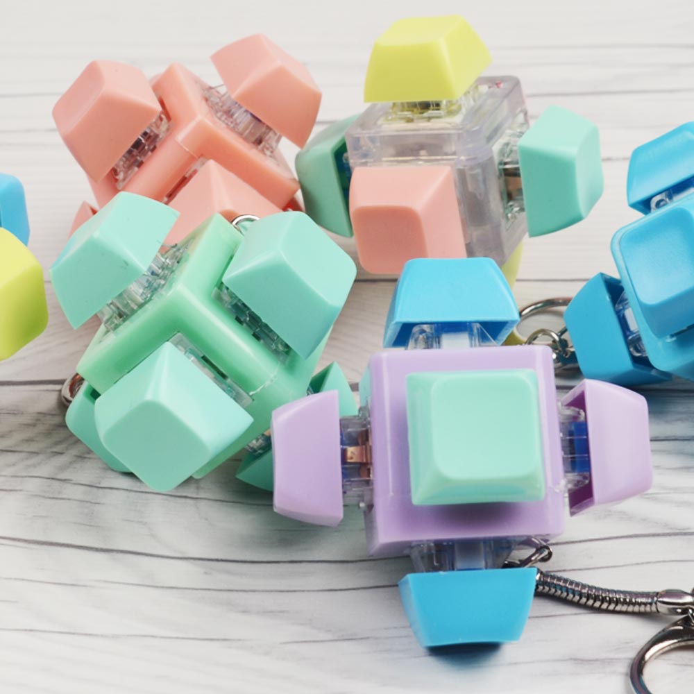 무한클릭 딸깍이 키링 6구 (1P) 기계식 클릭커 키캡키링