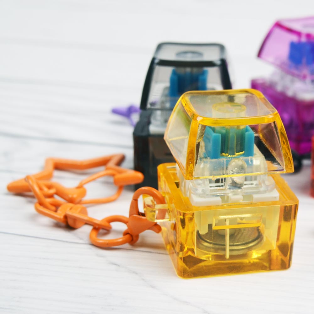 불빛이 반짝이는 LED 별키링 딸깍이(1P) 기계식 클릭커 키캡키링