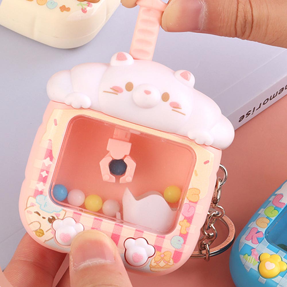 귀여운 구슬뽑기 애니멀 키링(1P) 키홀더 가방장식 열쇠고리