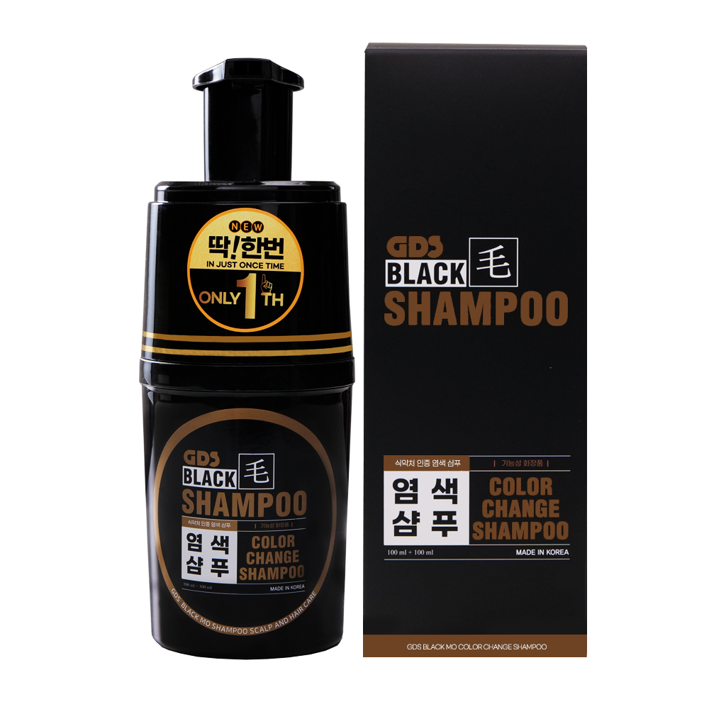 GDS 지디에스 딱 한번 염색샴푸 200ml 블랙모