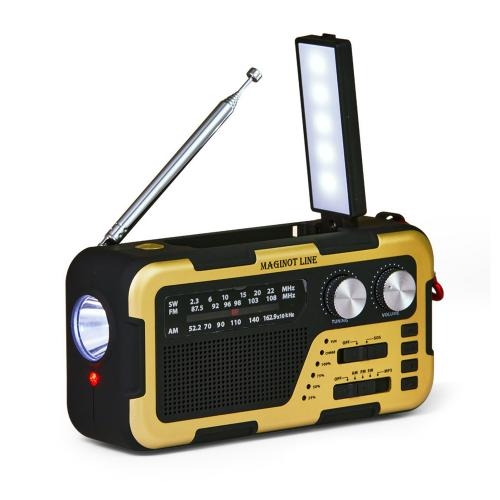 마지노라인 재난방지 라디오 자가발전 LED 램프 후레쉬