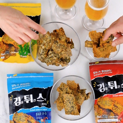 김을 튀긴 스낵 김튀스 50g 3팩 김과자 김스낵 김부각 안주