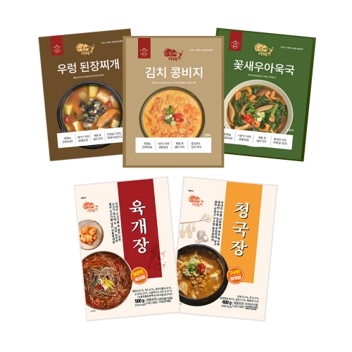 쿡앤라이프 청국장 육개장 굴국 된장찌개 아욱국 콩비지찌개