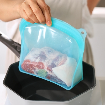 플래티넘 실리콘 지퍼백 8종세트 실리콘백 밀폐 냉장고정리 용기