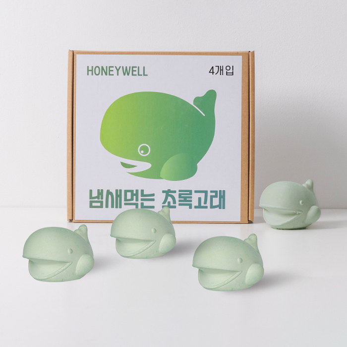 냄새먹는 초록 고래 하니웰 다목적 탈취제 냉장고 신발장 옷장 화장실 실내 홈쇼핑