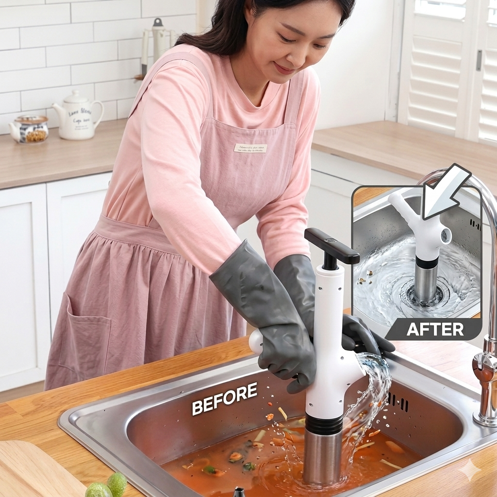 3초뻥 다뚜러뻥 변기 세면대 배수구 싱크대 막힘 막혔을때 공기압 뚫어뻥 쇼핑온 홈쇼핑