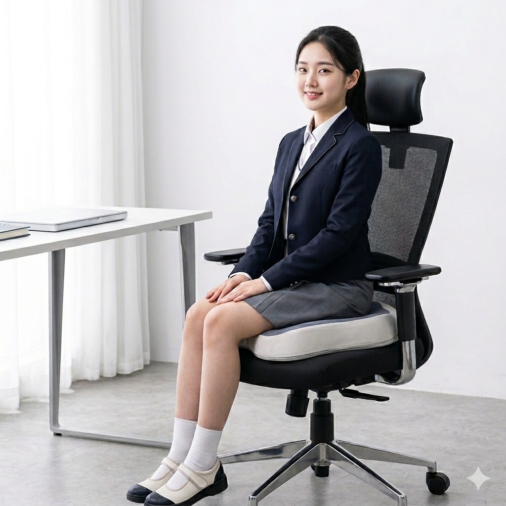 플라츠 자세업 무중력 구름 방석 1개 메모리폼 쿠션 수험생 사무실