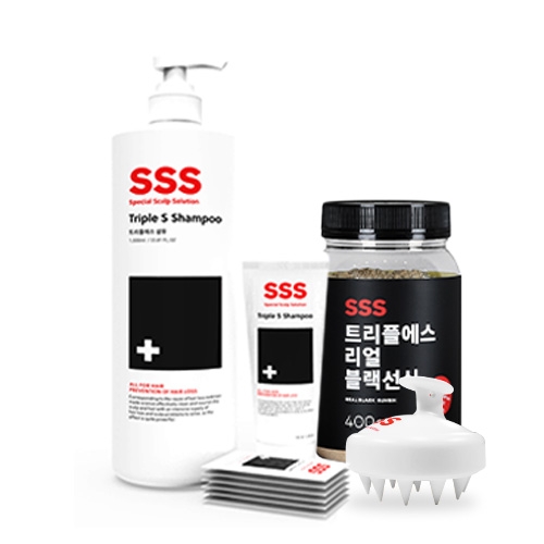 [이벤트구성]트리플에스 탈모샴푸 1125ml+두피브러쉬 1개+선식 400g