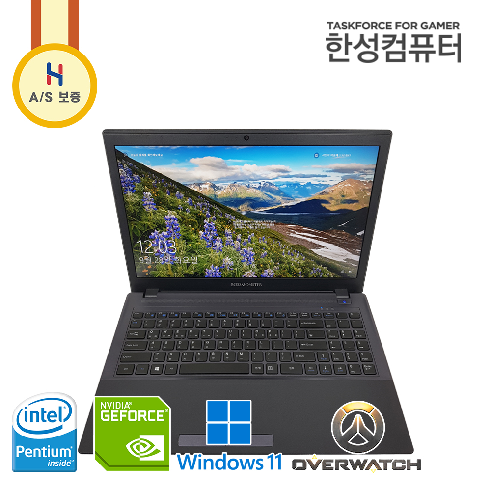 한성 15.6인치 SSD 지포스 GTX 1050 그래픽 장착 가성비 노트북 (FHD, 광시야각 디스플레이)