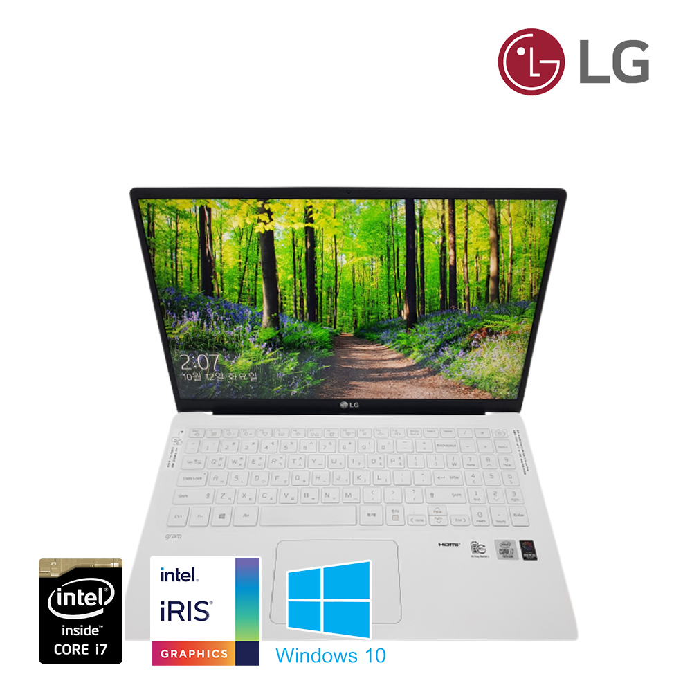 LG 15.6인치 그램 i7 10세대 휴대성 좋은 초슬림 초경량 노트북 (DDR4 8G, NVMe SSD 256G 탑재)