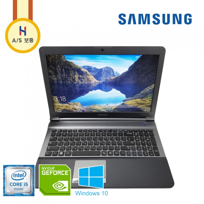 갓성비 실버블랙  삼성 15.6인치 CPU i5 기본 램8G, SSD 240G장착 지포스 GT520 그래픽 탑재