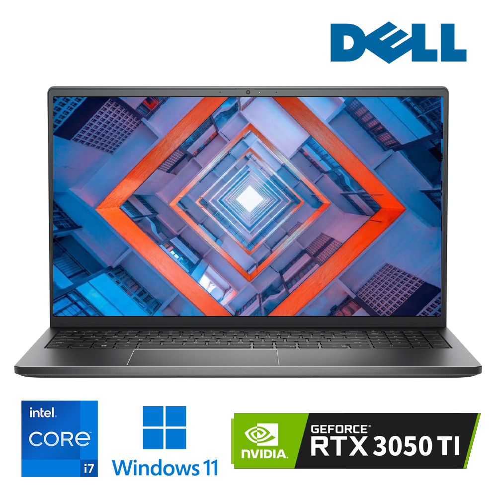 [배터리 새상품] DELL 보스트로 15 인텔 i7 지포스 RTX 3050Ti 탑재 비즈니스 전문작업 노트북 램 16G 저장용량 512G 4면슬림배젤 윈도우11