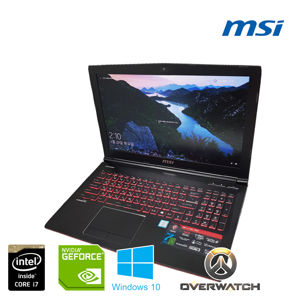 MSI Cobra Pro i7 지포스 GTX 1060 그래픽 Full HD SSD 게이밍 노트북 (기본 램 8G, 용량 1256G!!)