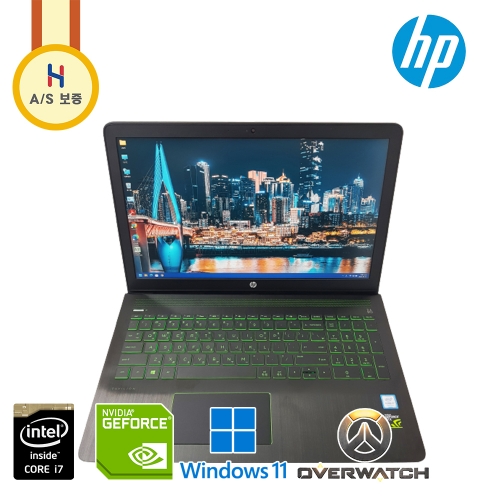 HP 파빌리온 i7 HQ 지포스 GTX 1050 SSD 장착 게이밍 노트북 (윈도우 11,DDR4 16G,용량 1256G 업그레이드!!)