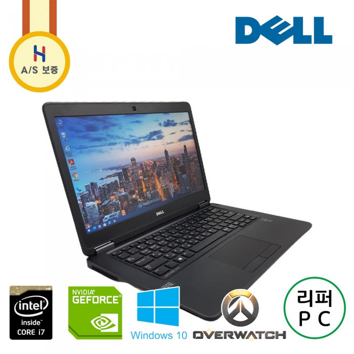 휴대성 좋은 DELL i7 5세대 매트블랙 지포스 그래픽 가성비 노트북 (램 16G, SSD 512G 업그레이드!!)