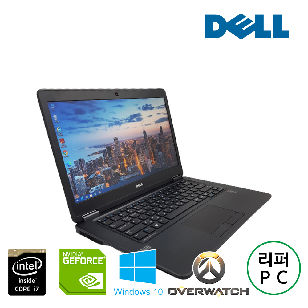 휴대성 좋은 DELL i7 5세대 매트블랙 지포스 그래픽 가성비 노트북 (램 16G, SSD 512G 업그레이드!!)