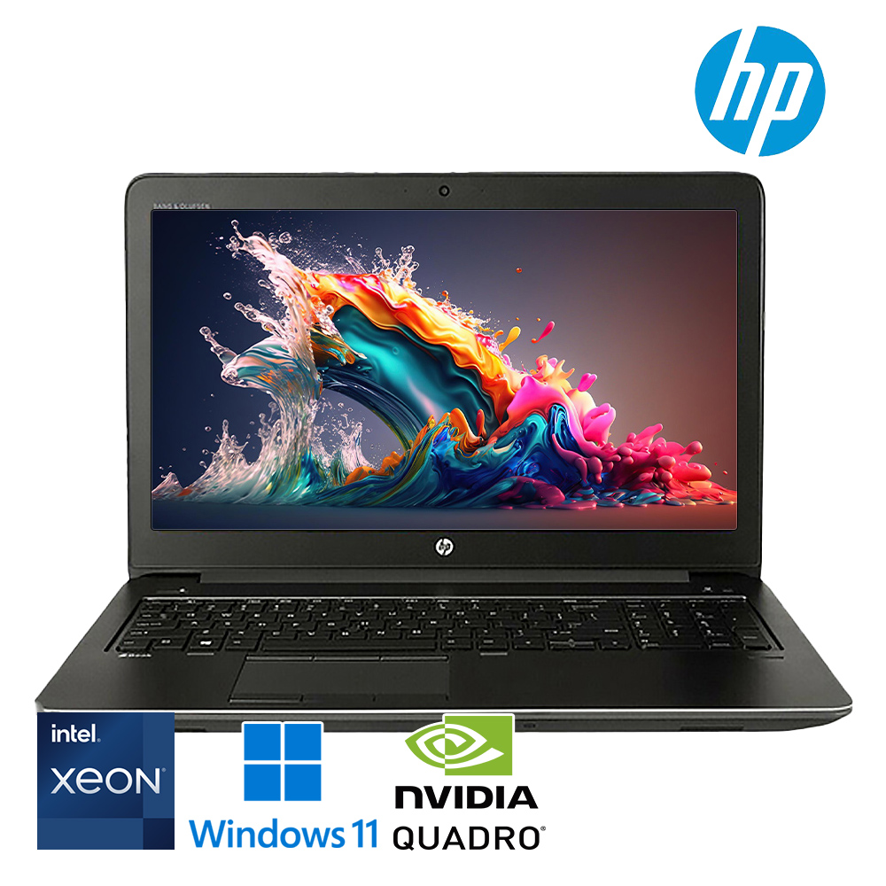 [2차입고] HP 15.6인치 제온 ZBook 워크스테이션 쿼드로 그래픽 고급사무용 블랙 노트북 Full HD 고해상도 윈도우11