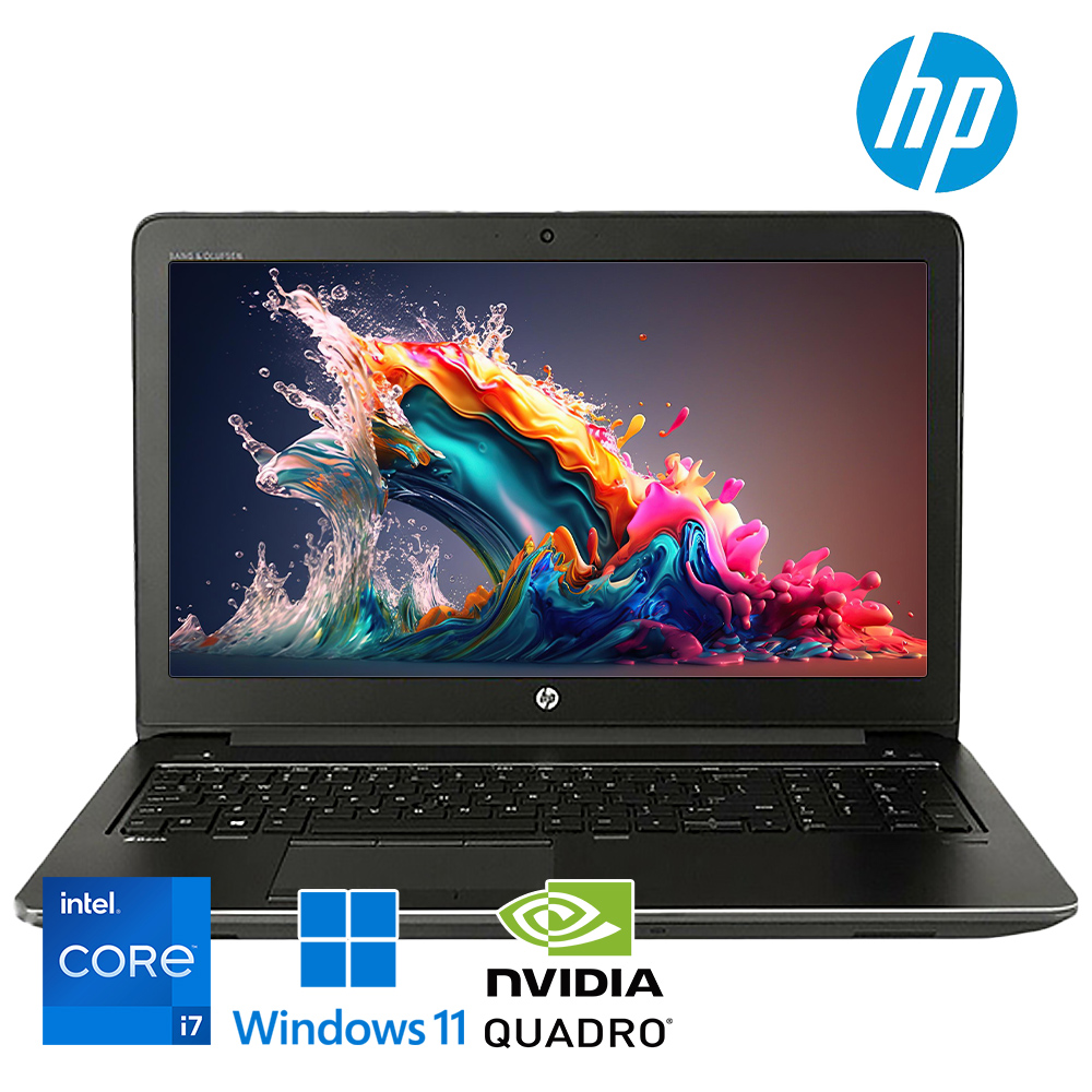 [2차입고] HP 15.6인치 i7 6세대 ZBook 워크스테이션 쿼드로 그래픽 고급사무용 블랙 노트북 윈도우11