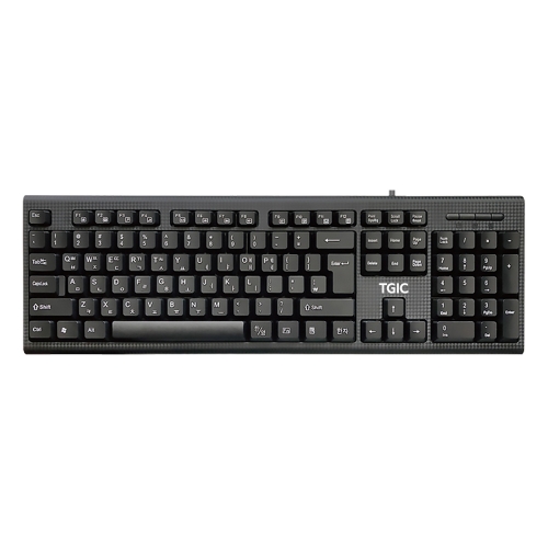 슬림한 디자인의 USB 인터페이스 유선 키보드 (부드러운 키감, LED 표시등, 생활방수 설계)