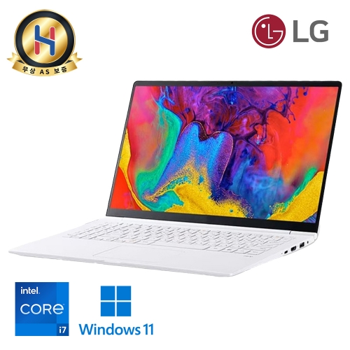 LG전자 i7 올뉴그램 화이트 초슬림 초경량 15.6인치 IPS패널탑재 NVMe SSD 업그레이드 윈도우11
