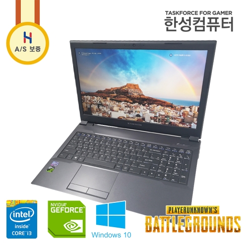 [미사용급] 한성 보스몬스터 히어로 게이밍 노트북 데스크탑용 8세대 CPU 지포스 GTX 1050 램 8G SSD 256G 윈10 업그레이드