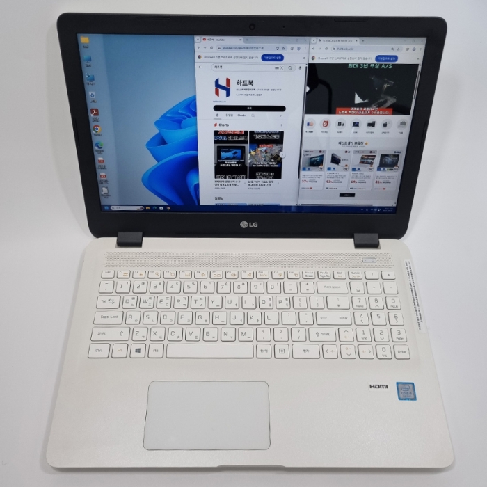 LG전자 울트라PC 화이트 노트북 i5 8세대 15.6인치 Full HD 고해상도 우측넘버패드 탑재 윈도우11 Pro