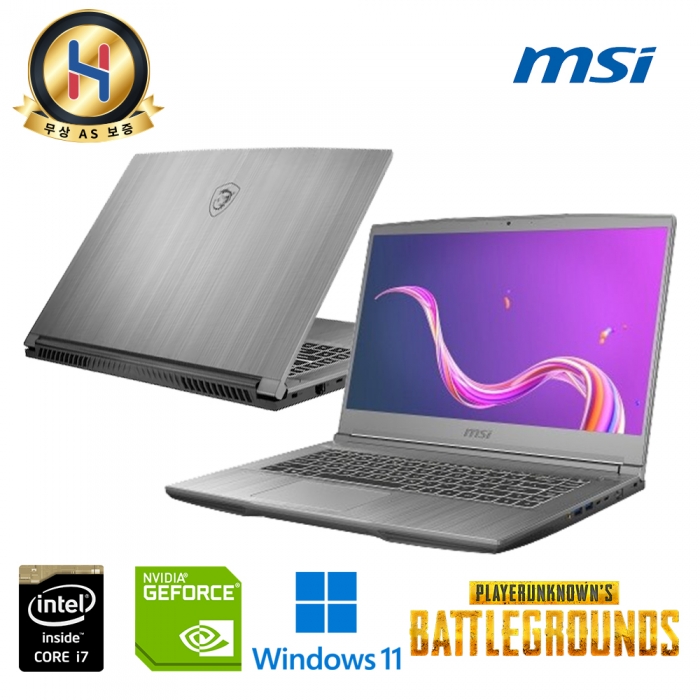 MSI 크리에이터 고성능 노트북 i7 10세대 지포스 GTX 1660 Ti 램 32G SSD 512G 윈11 업그레이드 (신품급 배터리 장착)
