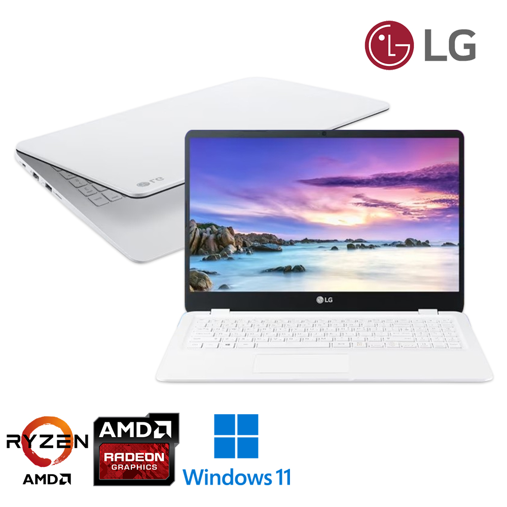 LG 울트라PC 라이젠 라데온 그래픽 15.6인치 화이트 M.2 SATA SSD 장착 윈도우11 (우측 숫자키패드 탑재)