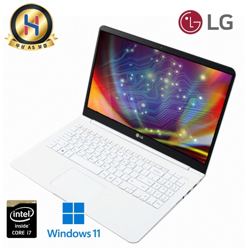 LG 그램 화이트 슬림하고 휴대성 좋은 노트북 15.6인치 i7 DDR3 8G Full HD 윈11업그레이드