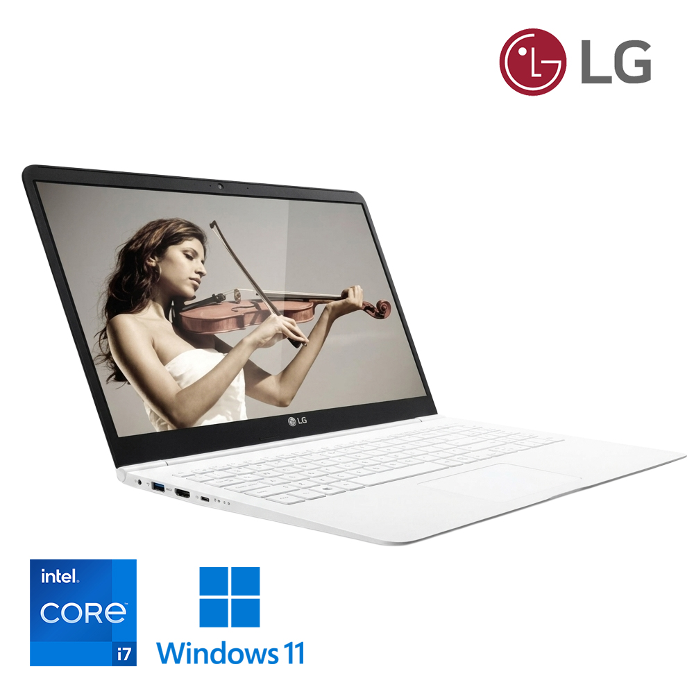 S급 LG전자 PC그램 인텔 i7 슬림형 화이트 노트북 1.35kg 휴대성 좋은 15.6인치 FHD 고해상도 우측넘버패드 윈도우11
