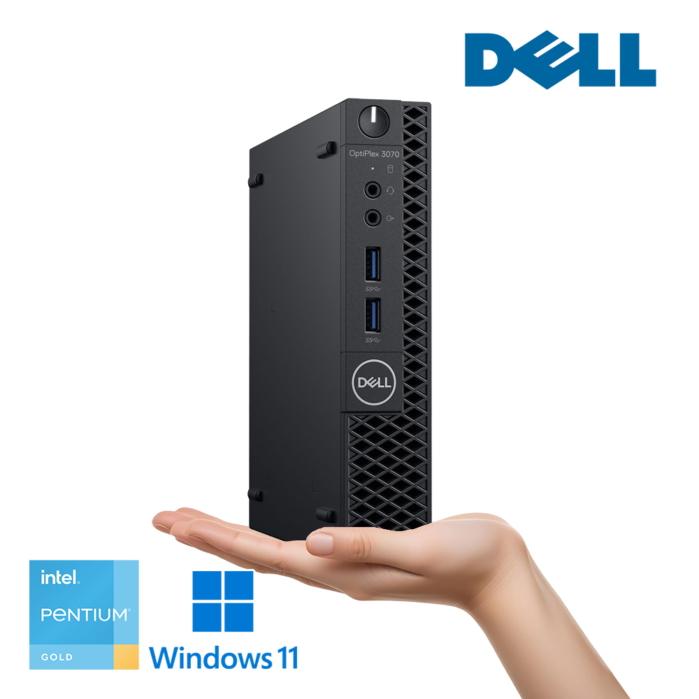 DELL 옵티플렉스3070 마이크로미니PC 인텔 펜티엄 골드 DDR4 8G NVMe SSD 256G 윈도우11 정품 탑재