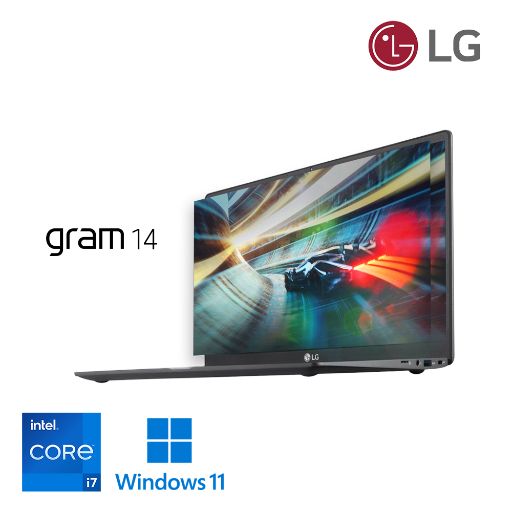 LG 그램 14인치 초경량 다크실버색상 코어 i7 10세대 저장용량 NVMe SSD 512G 휴대성 좋은 노트북추천 윈도우11