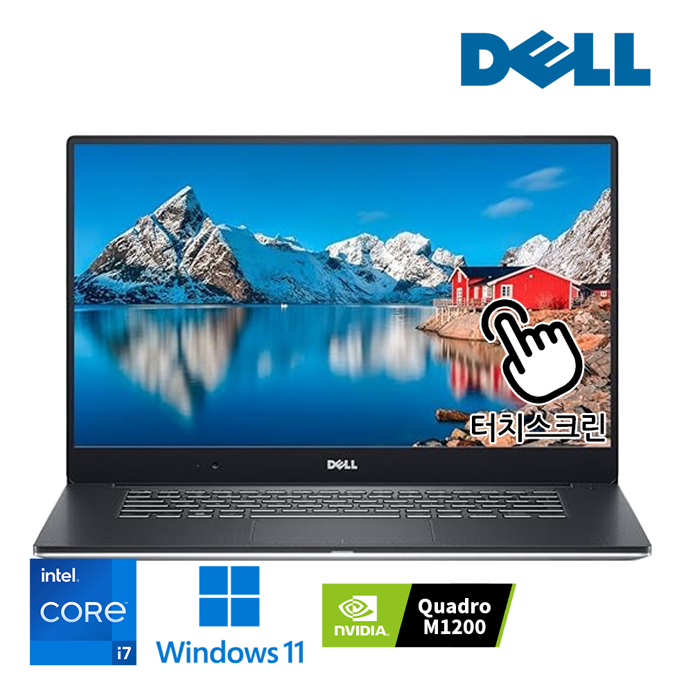 [B급할인] DELL 터치스크린 워크스테이션 프리시전 쿼드로 M1200 인텔 i7 노트북 그래픽작업추천 윈도우11