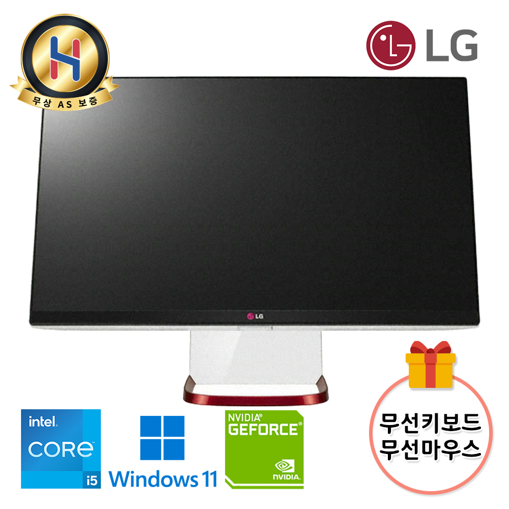 [무선키마증정] LG전자 올인원 일체형PC 24인치 슬림 베젤 시네마 스크린 IPS패널 Full HD 해상도 윈도우11