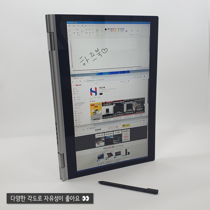 360도꺾이는 터치스크린 터치펜포함 레노버 씽크패드 X1 Yoga 2세대 2K 고해상도 C타입충전가능 윈도우11