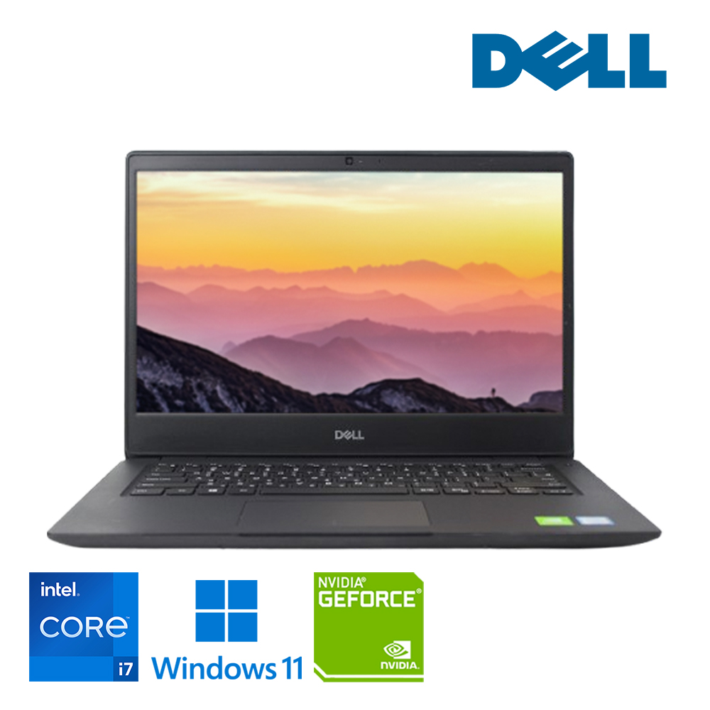 Dell 지포스그래픽 코어i7 8세대 휴대성좋은 14인치 램 16G, SSD 512G 업그레이드 완료 C타입충전가능 윈도우11
